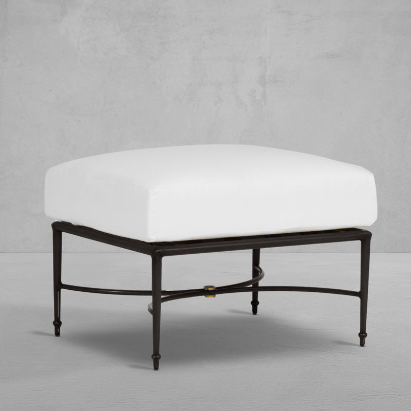 Roma Aluminum Outdoor Woven Ottoman