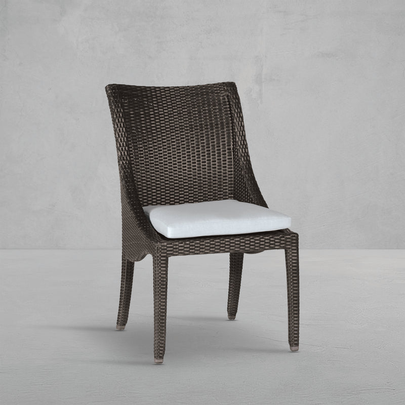 Athena Woven Resin Wicker Outdoor Side Chair