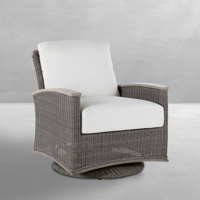 Astoria Resin Wicker Outdoor Swivel Glider Chair