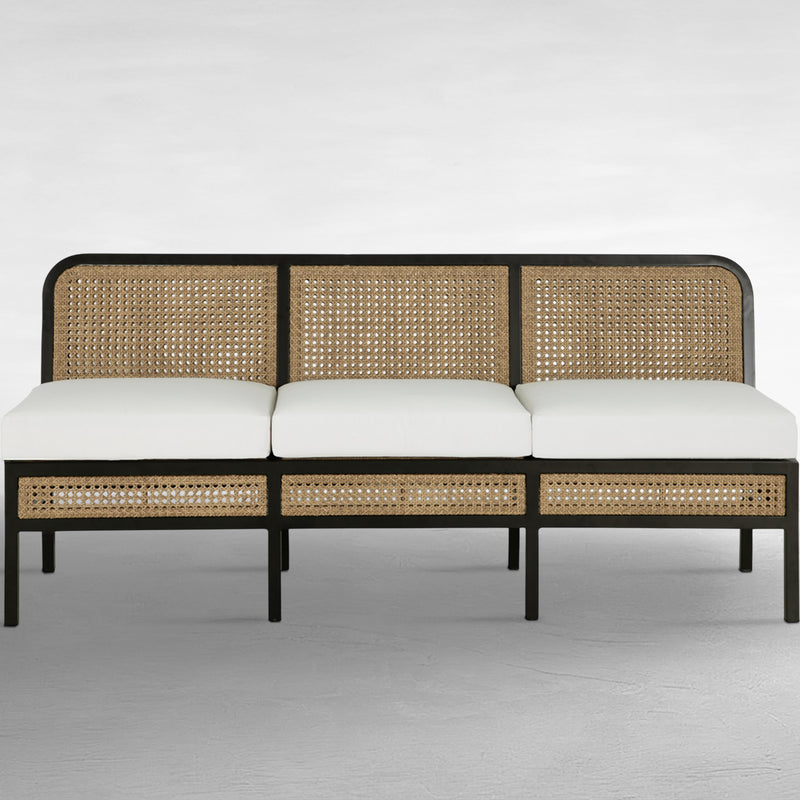 Havana Resin Wicker Outdoor Banquette