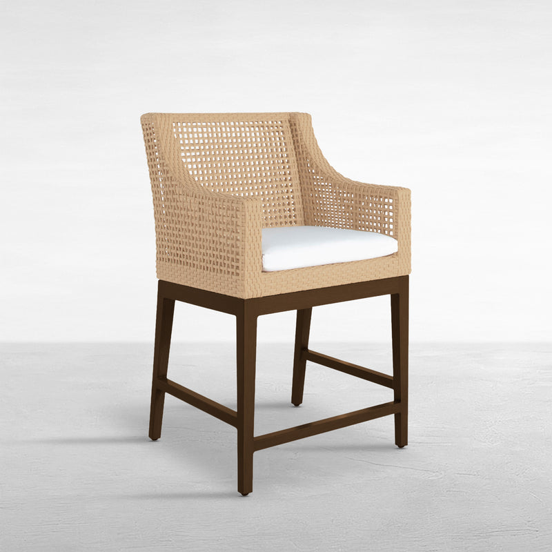 Peninsula Resin Wicker Outdoor Counter Stool