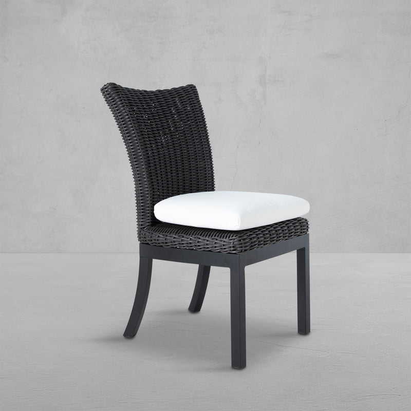 Montecito Woven Wicker Outdoor Dining Side Chair