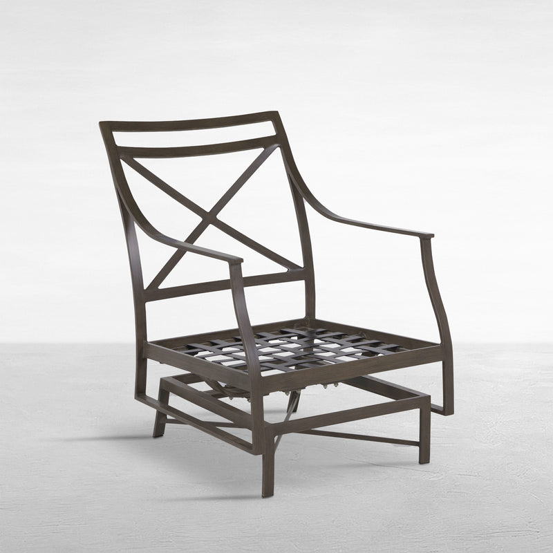 Monaco Aluminum Outdoor Spring Lounge Chair