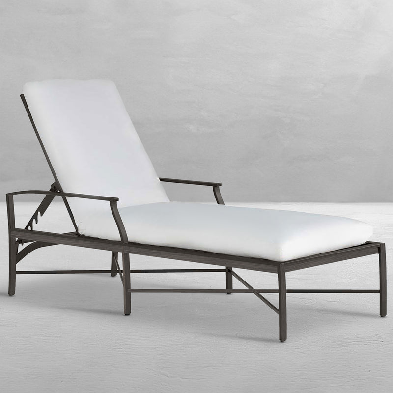 Monaco Aluminum Outdoor Armless Chaise Lounge