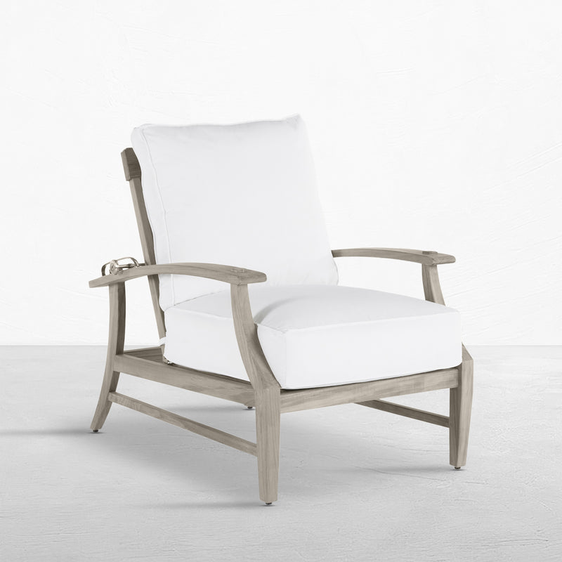 Croquet Teak Outdoor Recliner Chair