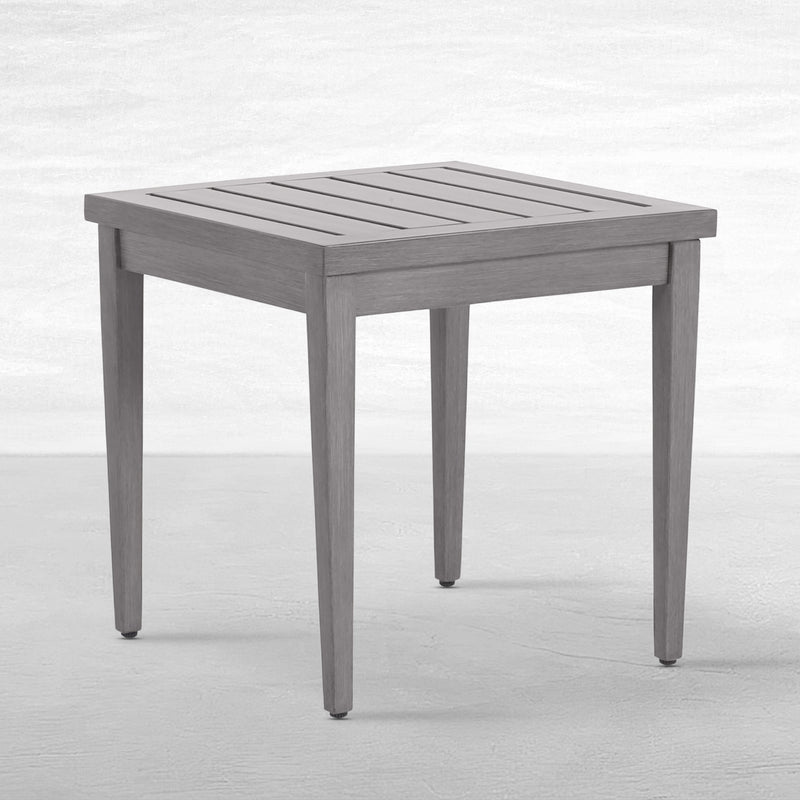 Brookings 20" Square Outdoor Slatted End Table