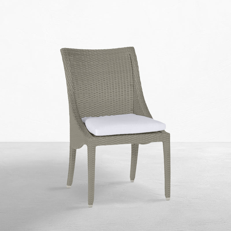 Athena Woven Resin Wicker Outdoor Side Chair