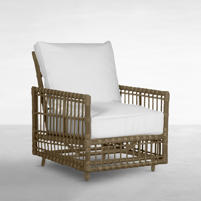 Newport Wicker Outdoor Woven Spring Lounge Chair