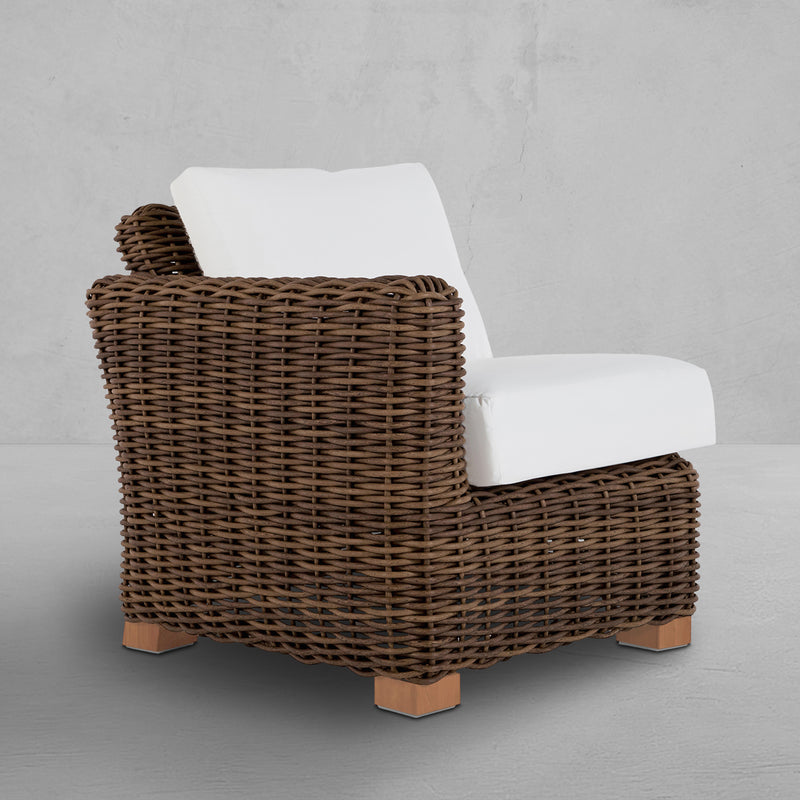 Montauk Wicker Left Arm Facing Sectional Chair
