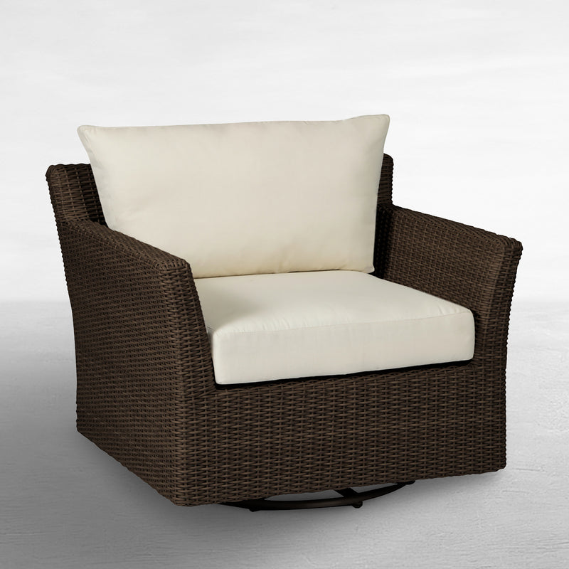 Club Woven Resin Wicker Swivel Glider Chair