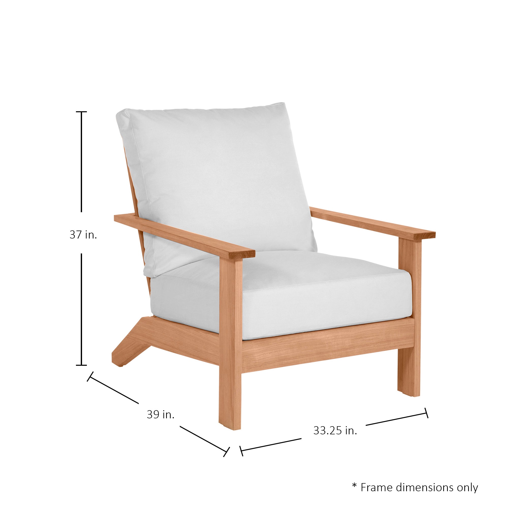 Ashland Teak Outdoor Lounge Chair - Thumbnail 4