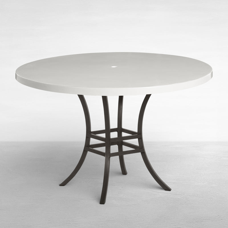 QS Plateau 48" Dining Table, Sandstone White-Slate