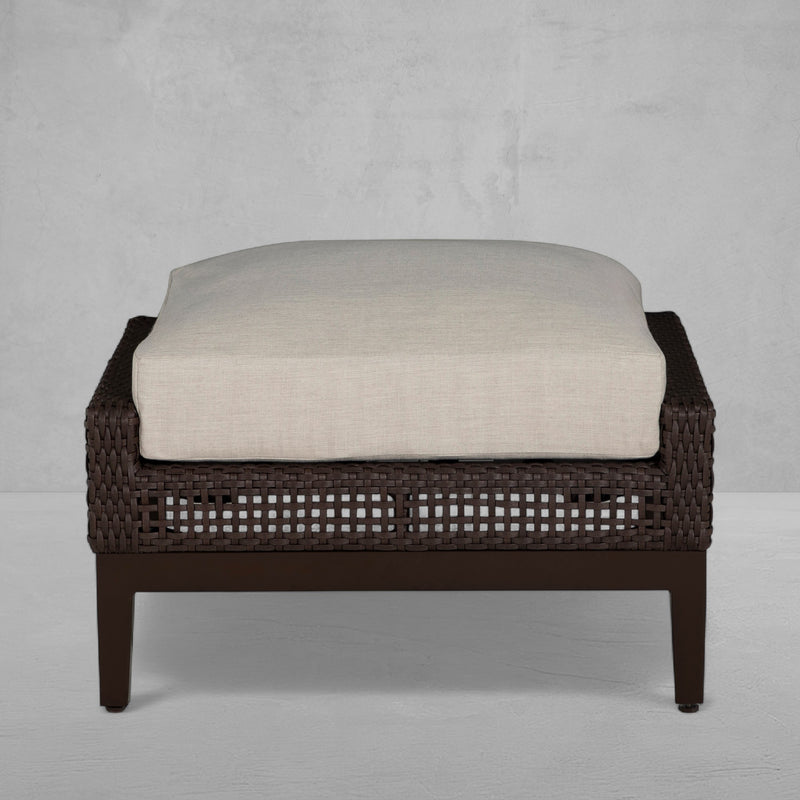 Peninsula Wicker Outdoor Woven Ottoman