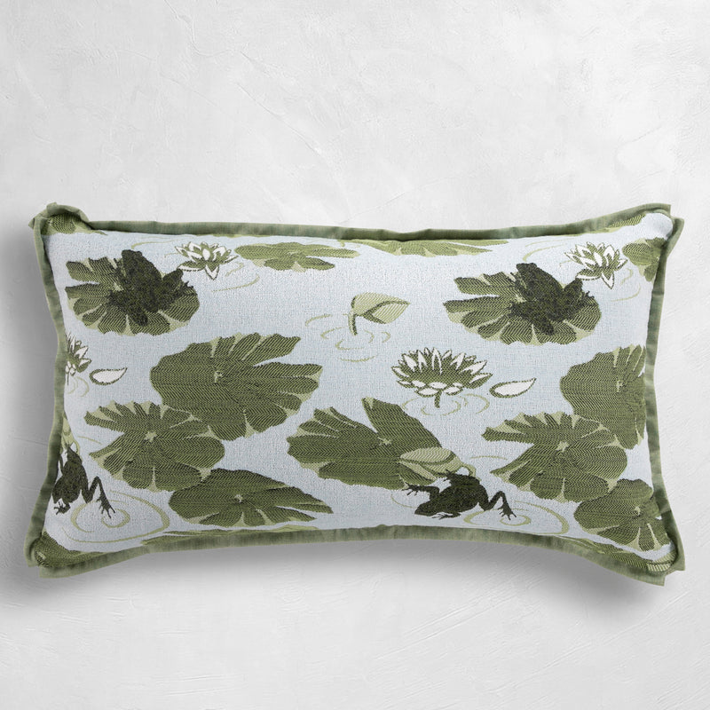 Ribbit Outdoor Lumbar Pillow