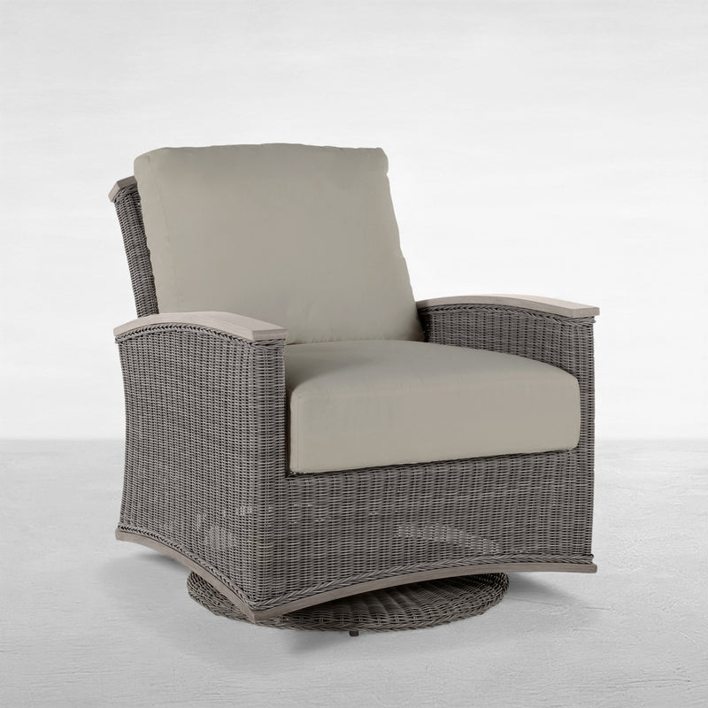 QS Astoria Swivel Glider, Oyster/Linen Dove