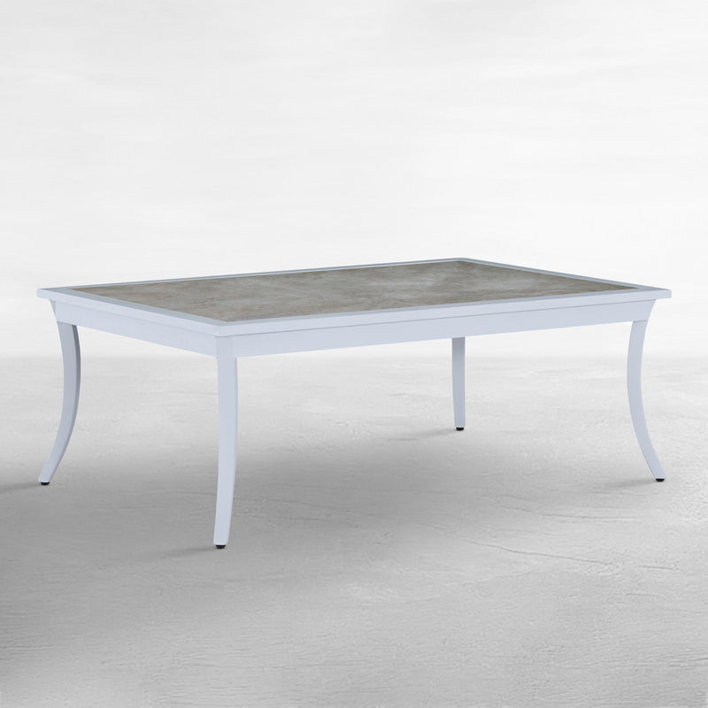 Bermuda Aluminum with Porcelain Top Coffee Table