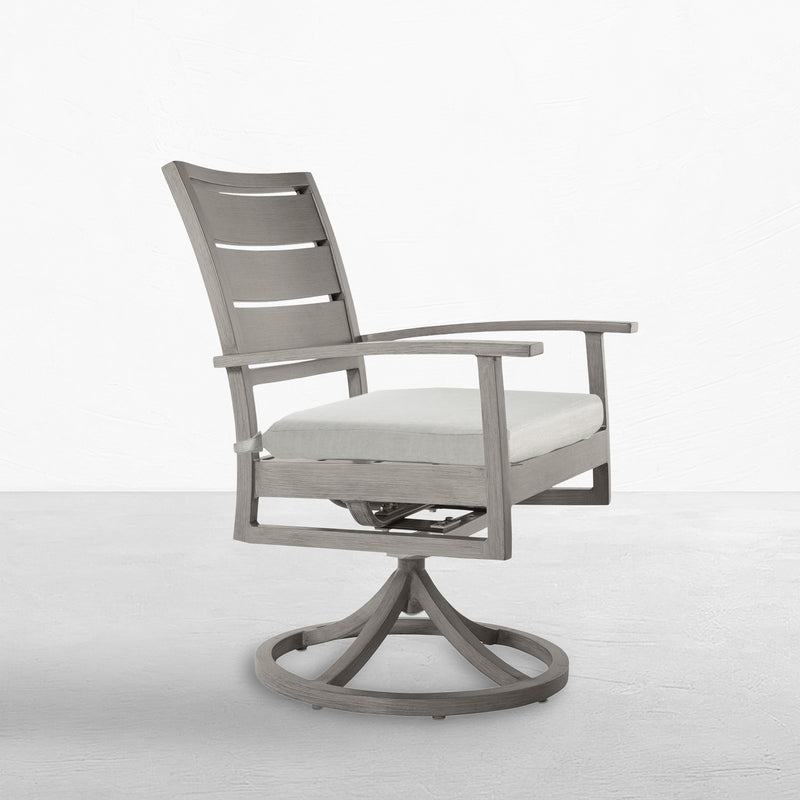 Charleston Aluminum Swivel Rocking Arm Chair