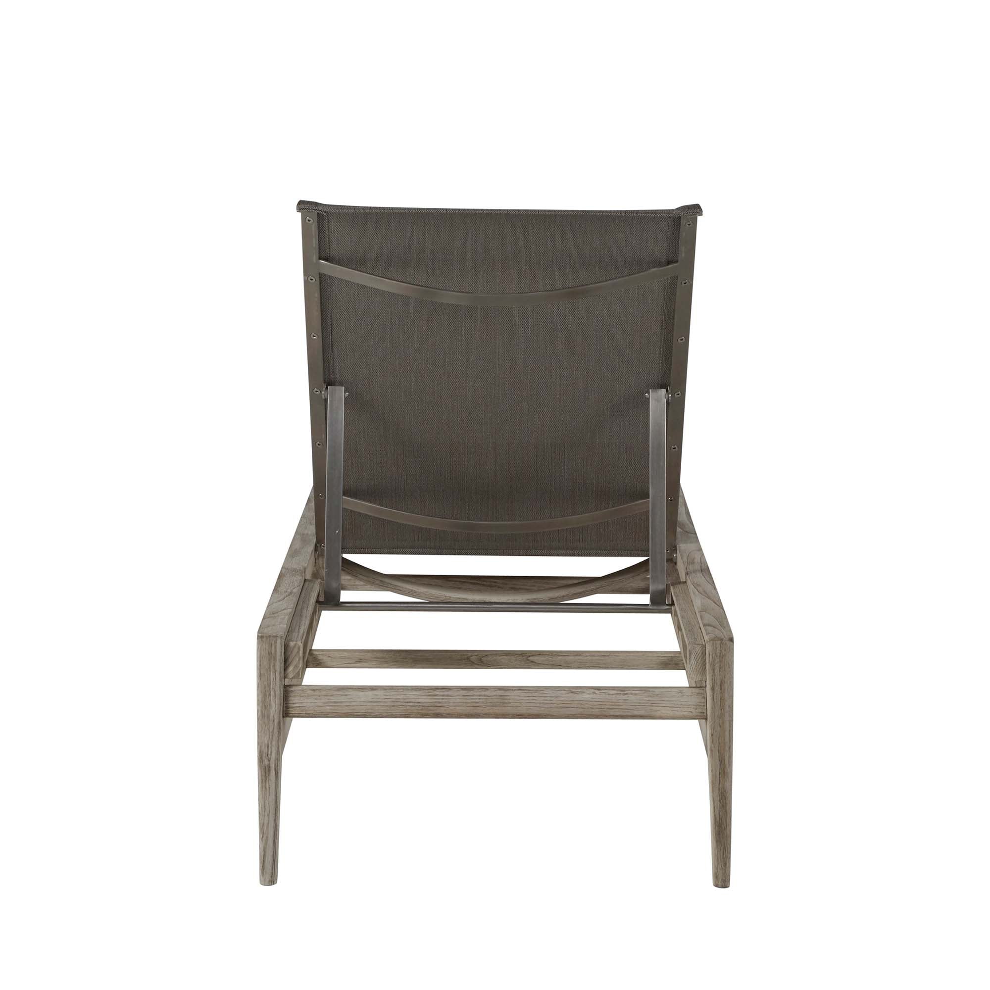 Coast Teak Sling Outdoor Armless Chaise Lounge - Thumbnail 5