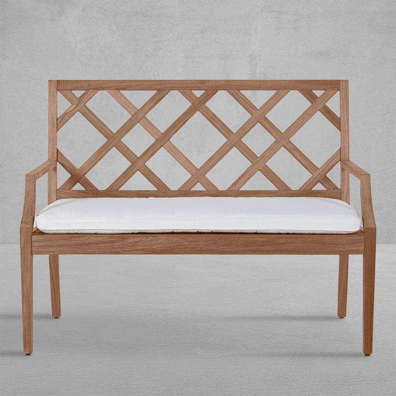 Haley Teak Outdoor Latticework Bench