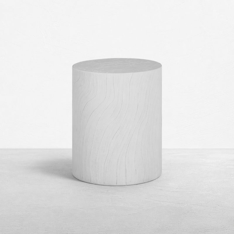 Ridge Cast Stone Side Table