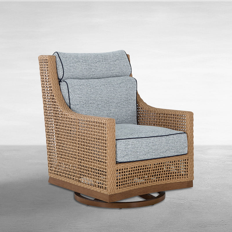 Peninsula Wicker Outdoor Swivel Glide Chair
