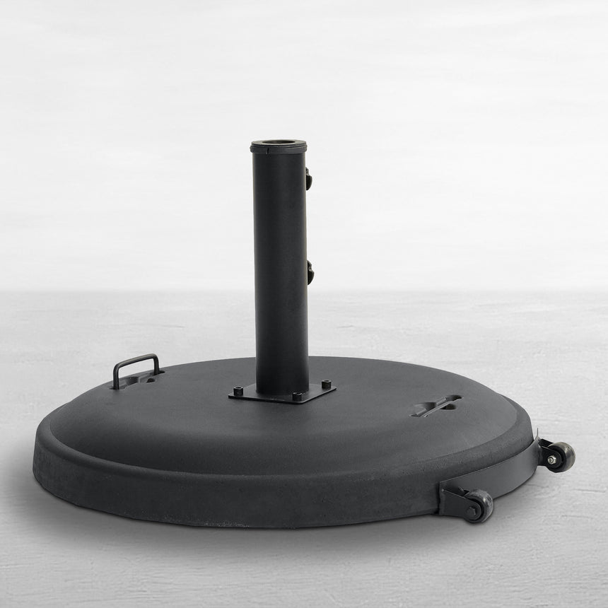 110 lbs patio umbrella base in black Sturdy with Wheels Does the shifting sun force you to drag a heavy LIVIZA 32-lb Black Resin Plastic