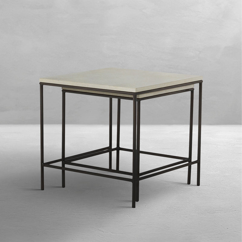 Abby Wrought Iron Square Outdoor Stacking Table