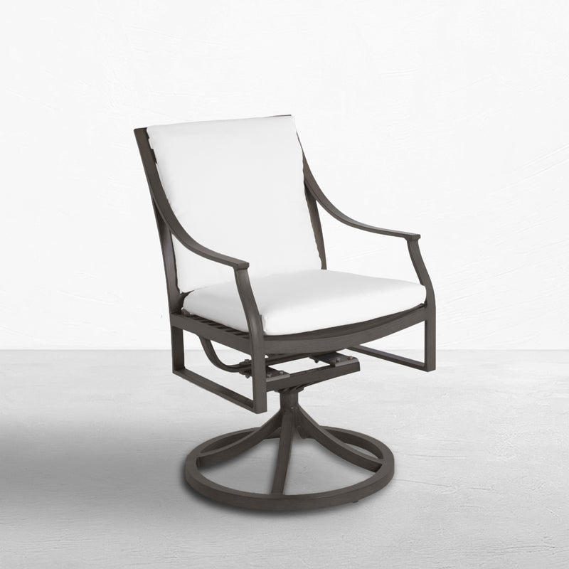Monaco Aluminum Outdoor Swivel Rocking Arm Chair