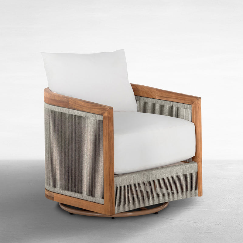 Avalon Teak Outdoor Swivel Lounge Chair