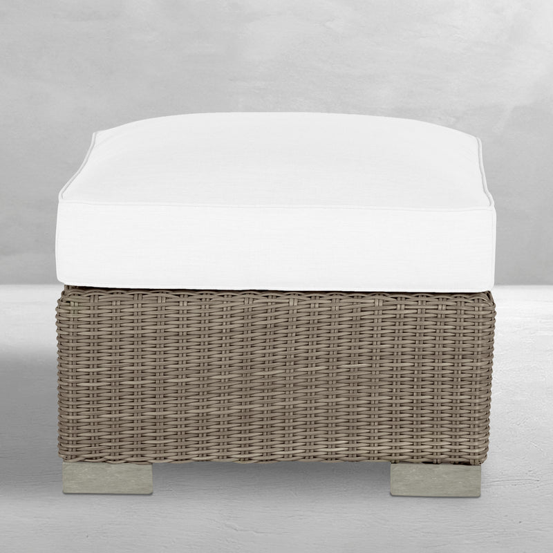 Club N-Dura Resin Wicker Outdoor Woven Ottoman