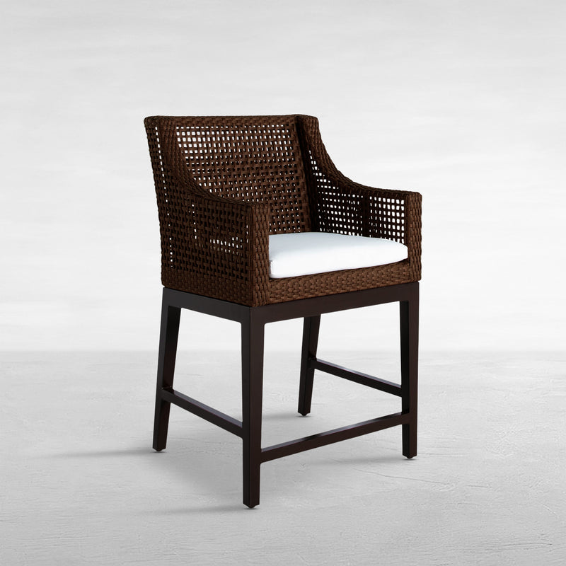 Peninsula Resin Wicker Outdoor Counter Stool