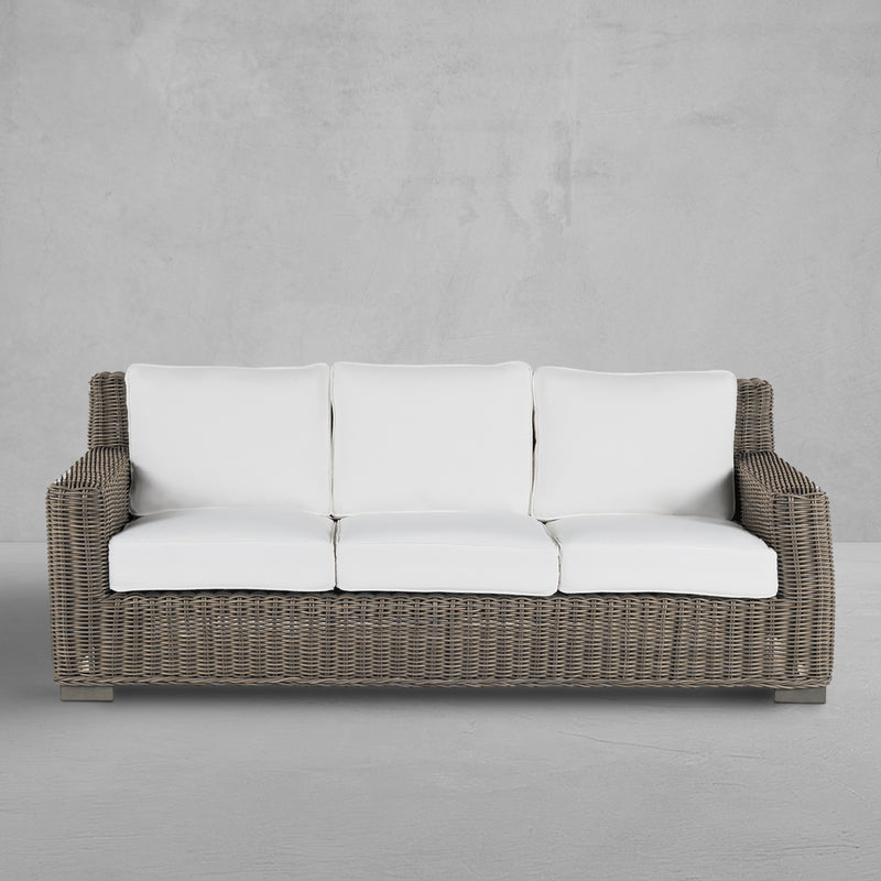 Rustic Resin Wicker Outdoor Sofa