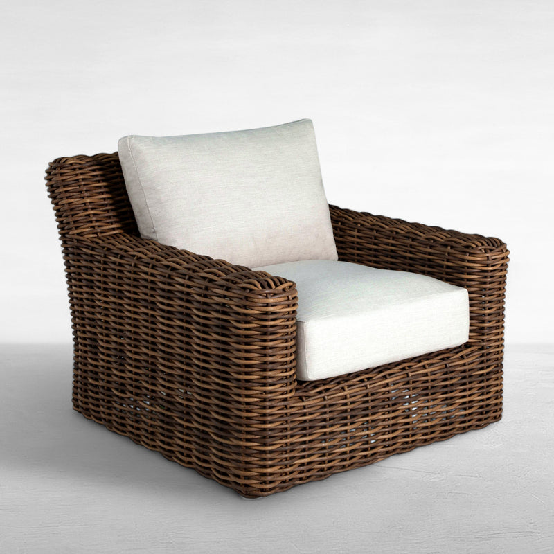 QS Montauk Swivel Lounge, Raffia/Bali Pearl