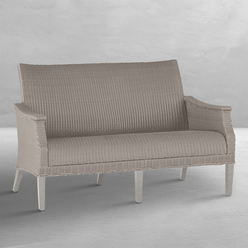 Bentley Woven Resin Wicker Outdoor Loveseat