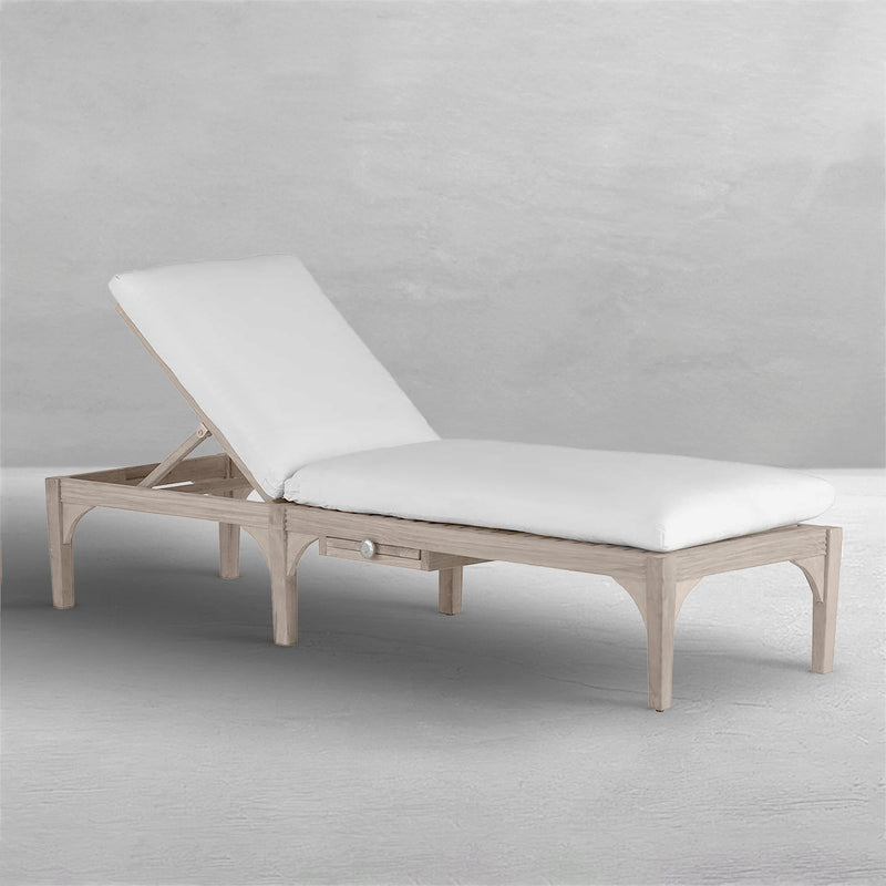 Club Teak Outdoor Armless Chaise Lounge
