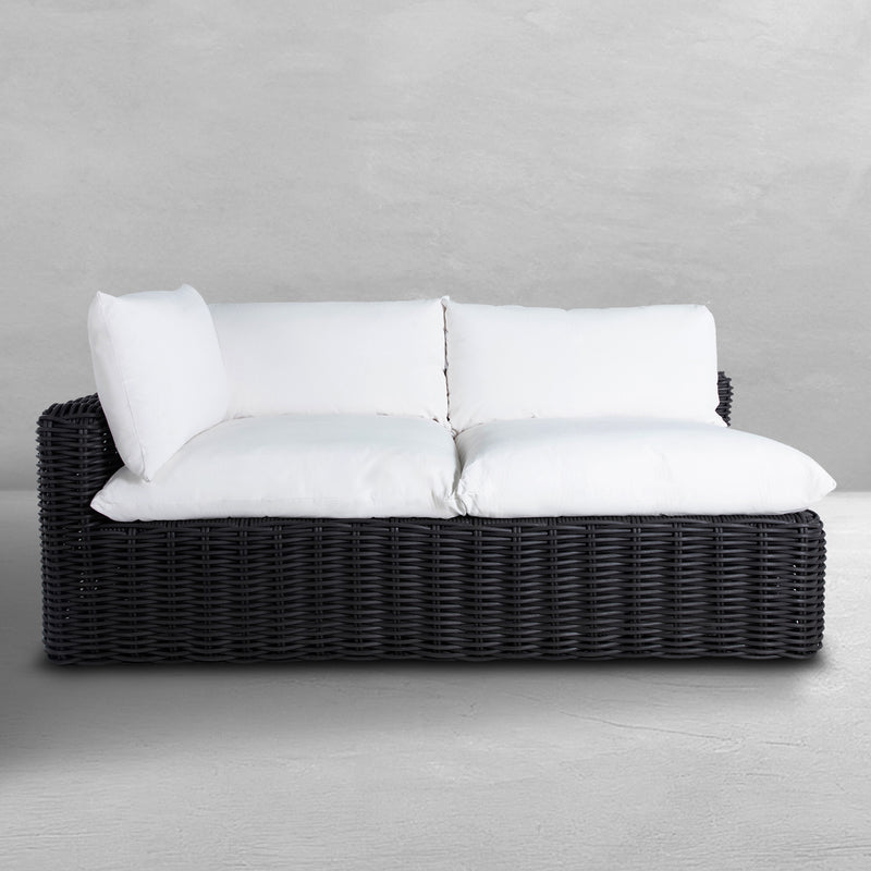 Montecito Resin Wicker Left Arm Facing Loveseat