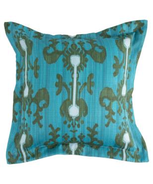 Retro Ikat Indoor/Outdoor Pillow Sky