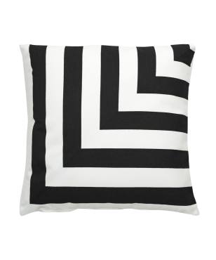 Halo L-Stripe Midnight Indoor/Outdoor Pillow Black