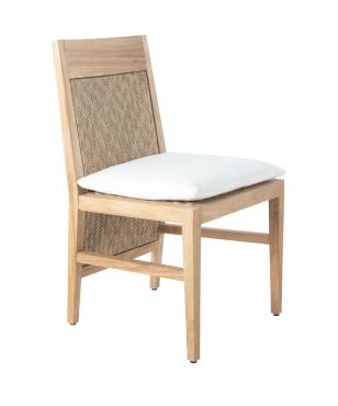 Savannah Teak Extended Back Side Chair