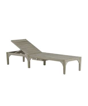 Club Teak Chaise With Wheel