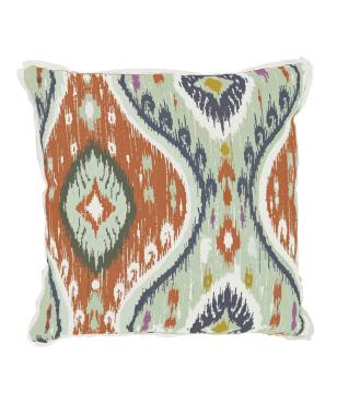 Manado Ikat Mist Indoor/Outdoor Pillow Light Blue