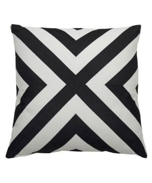 Halo X-Stripe Midnight Indoor/Outdoor Pillow Black