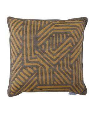 Grooves Mustard Indoor/Outdoor Pillow Yellow