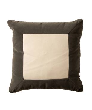 Lux Leather Mink Indoor/Outdoor Pillow Brown