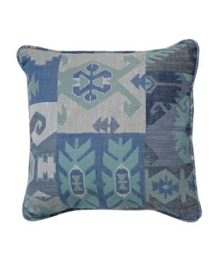 Kilim Mist Indoor/Outdoor Pillow Light Blue