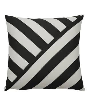 Halo T-Stripe Midnight Indoor/Outdoor Pillow Black