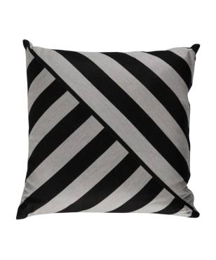 Halo T-Stripe Indoor/Outdoor Pillow Black