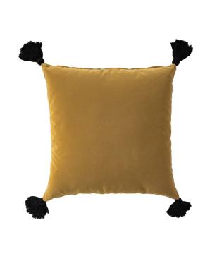 Solid Velvet Ale Indoor/Outdoor Pillow Yellow