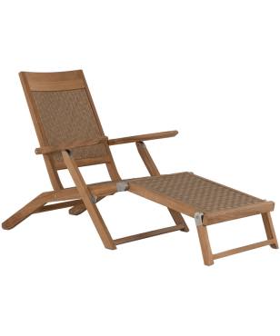 Savannah Teak Adjustable Steamer Chaise