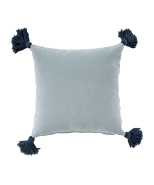 Solid Velvet Spa Indoor/Outdoor Pillow Light Blue